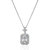 5A Cubic Zirconia Geometric Minimalist Necklace - White Gold