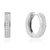 5A Cubic Zirconia Luxury Huggie Earrings - Rhodium
