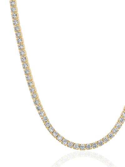 Club Rochelier 5A Cubic Zirconia Minimalist Tennis Necklace - Gold product