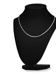 5A Cubic Zirconia Minimalist Tennis Necklace - Siver