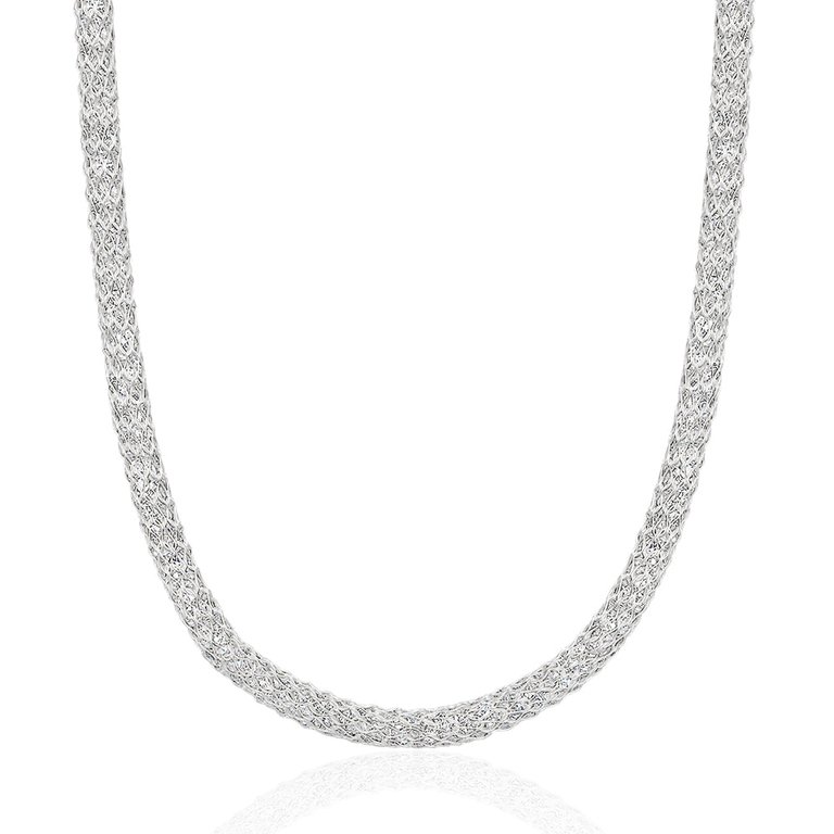 5A Cubic Zirconia Vintage Necklace - Silver - Silver