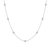 925 Sterling Silver Long Necklace with Cubic Zirconia - Silver