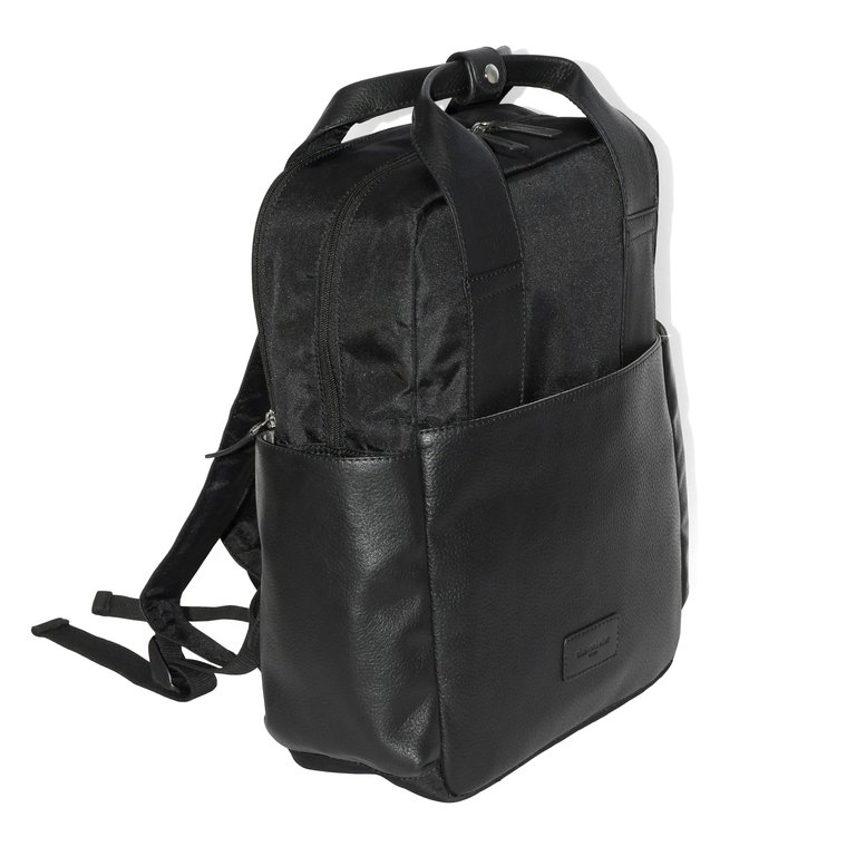 Backpack With Double Handles And Multi Pockets