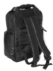 Backpack With Double Handles And Multi Pockets