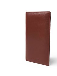 Cheque Book Clutch Wallet - Brown