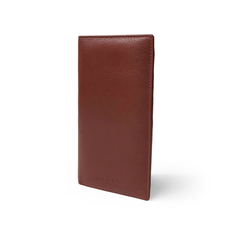 Cheque Book Clutch Wallet - Brown