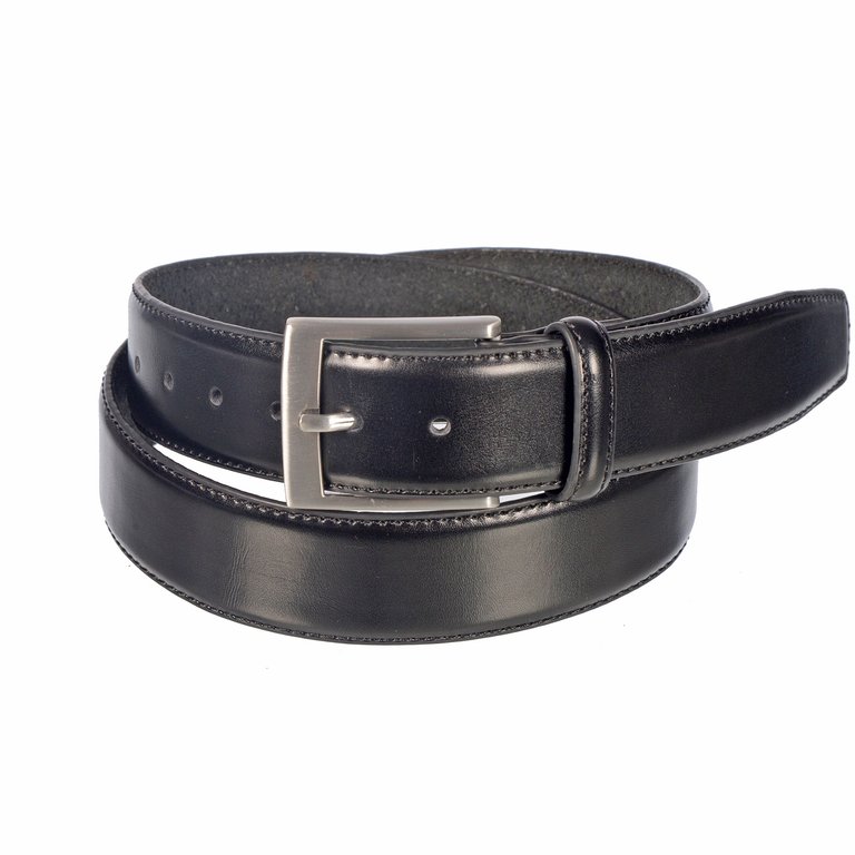 Club Rochelier 2Pc Leather Belt Set - Black-Brown
