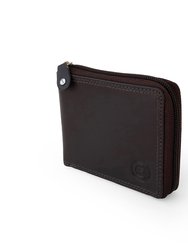 Club Rochelier Men's Leather Zip Around Billfold Wallet (style no. 44300)