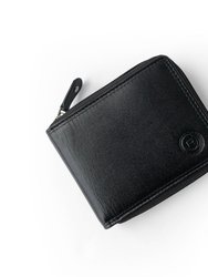 Club Rochelier Men's Leather Zip Around Billfold Wallet (style no. 44300)