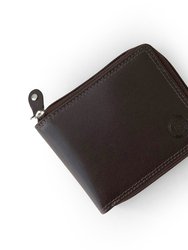 Club Rochelier Men's Leather Zip Around Billfold Wallet (style no. 44300)