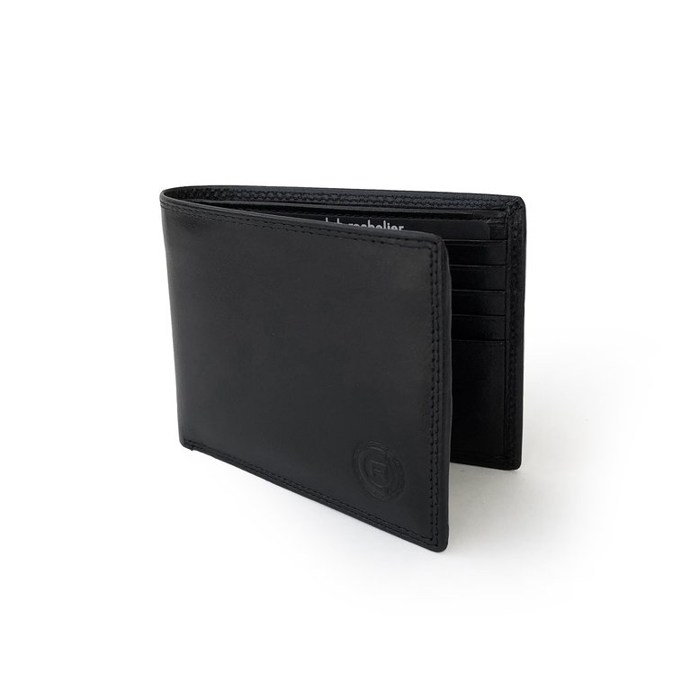 Club Rochelier Men's Wallet with Removable Wing 4454-R2 - Black