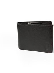 Club Rochelier Slim Men Wallet With Zippered Pocket - Brown