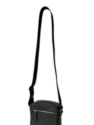 Club Rochelier Unisex Leather Top Zipper Crossbody