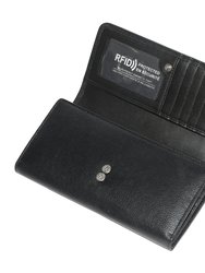 Clutch Wallet With Checkbook & Gusset