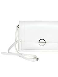Crossbody With Round Ornament - White