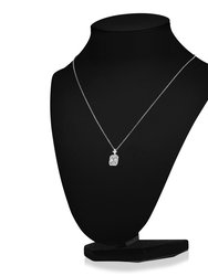 Cubic Zirconia Geometric Necklace And Drop Earrings Set
