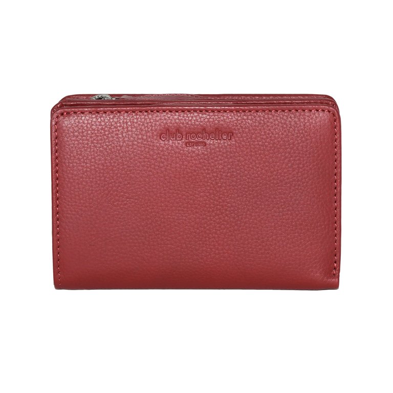 Full Leather Byfold Wallet - Red