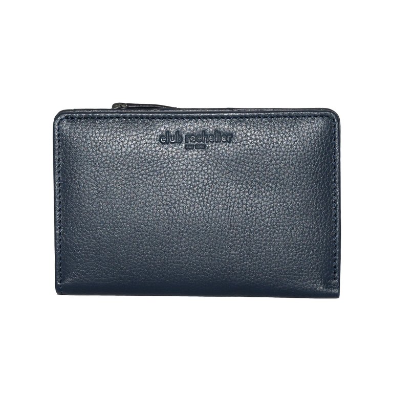 Full Leather Byfold Wallet - Navy