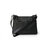 Ladies Leather Medium Multi Zip Crossbody Bag - Black