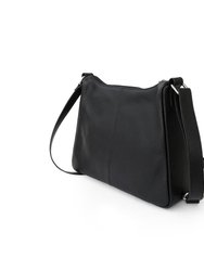 Ladies Leather Medium Multi Zip Crossbody Bag