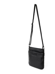 Ladies Leather Top Zipper Crossbody Bag