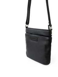 Ladies Leather Top Zipper Crossbody Bag