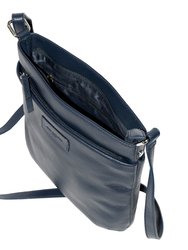 Ladies Leather Top Zipper Crossbody Bag