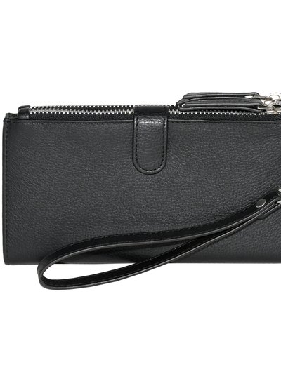 Club Rochelier Leather Ladies Double Zip Clutch product