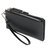 Leather Ladies Double Zip Clutch