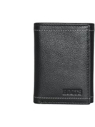 Men's Trifold Wallet - Black - Black