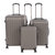 Nicci 3 piece Luggage Set Grove Collection - Charcoal Grey