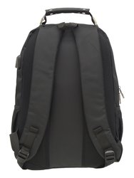 Oval Multi Pocket Backpack with Usb