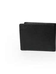 Slim Mens Full Leather Wallet with Zippered Pocket