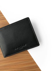 Slim Mens Full Leather Wallet with Zippered Pocket