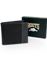 Slim Mens Wallet - Roots' Dufferin Collection - Black