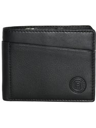 Slim Mens Wallet With Zippered Pocket - Black