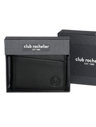 Slim Mens Wallet With Zippered Pocket