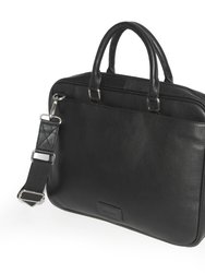 Slim Open Flap Briefcase With Top Handles