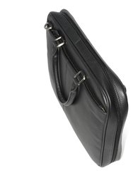 Slim Open Flap Briefcase With Top Handles