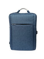 Tech Backpack with Metal Handle - Navy