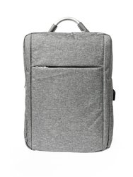 Tech Backpack with Metal Handle - Grey