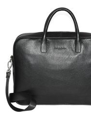 Top Handle Messenger Leather Briefcase - Club Rochelier