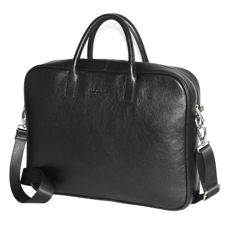 Top Handle Messenger Leather Briefcase