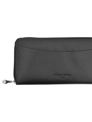 Zip Around Wallet - Black