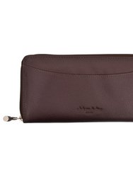 Zip Around Wallet - Burgundy