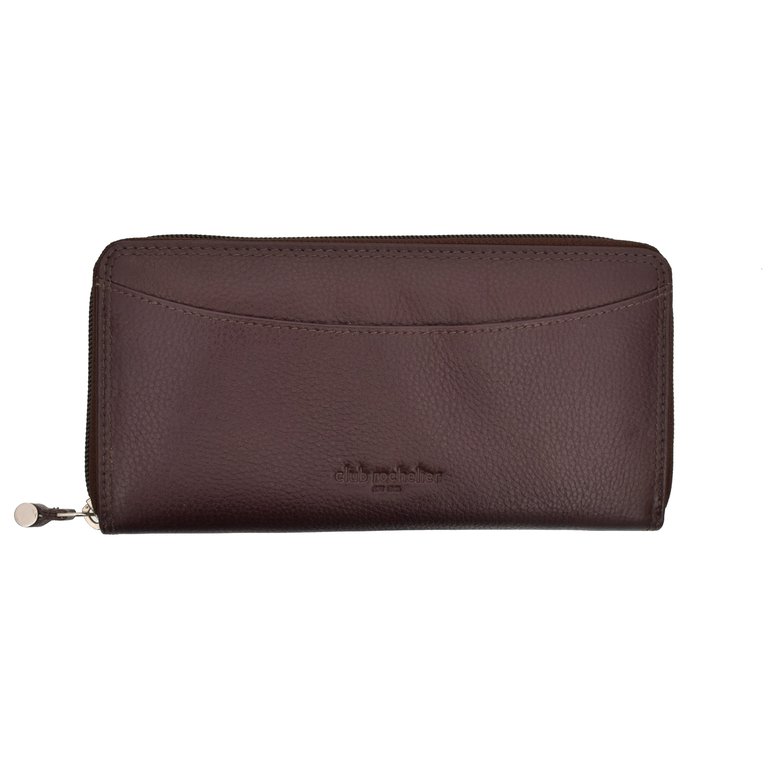 Zip Around Wallet - Burgundy