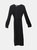 CO Essentials Women's Black Long Sleeved Pleated Panel Dress - Black