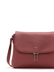 Louve 'BECCA' Flap Crossbody Handbags - Marsala Rose