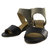 Two Toned Leather Wedge Sandal