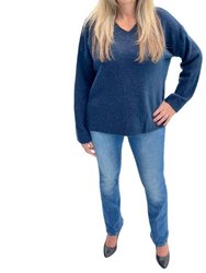 Emery V-Neck Sweater - Blue